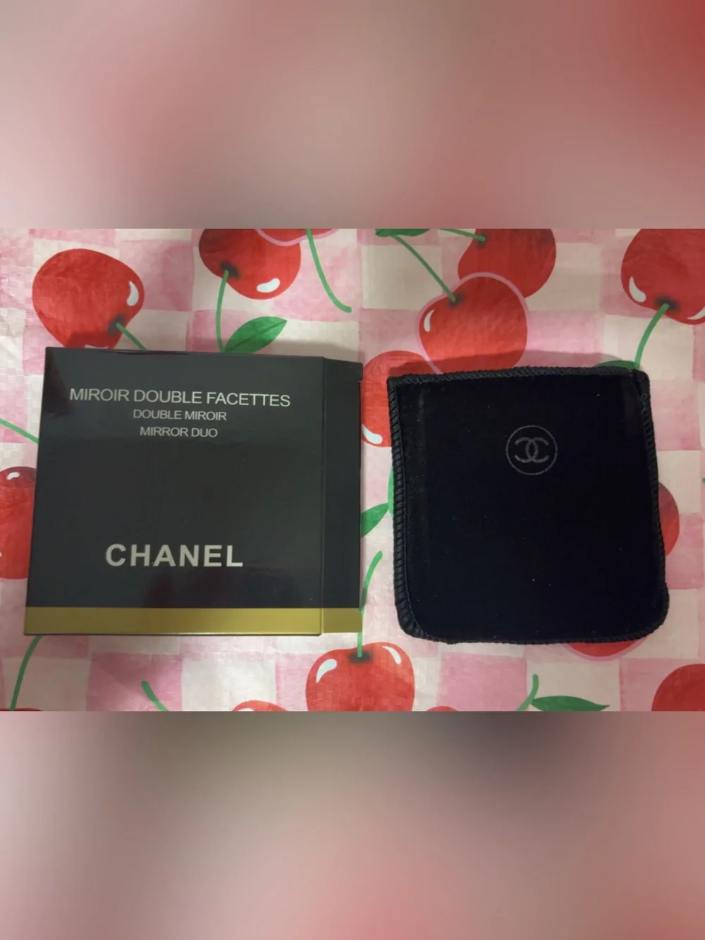 🍒 CHANEL Ballerina 111 Brush Set + Miroir Double Facettes Pink 🍒